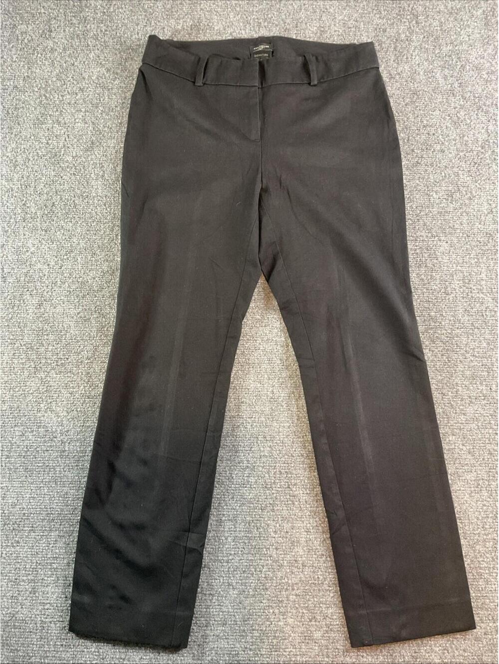 Women's Ann Taylor Cropped Black Capri Dress Pants Size 2 Stretch